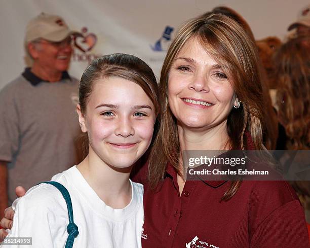 Actress Kathryn Erbe and daughter Maeve Erbe promote a celebration for North Shore Animal League America's Tour for Life grand finale and adoption...