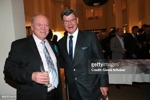 Star cook Heinz Winkler and Harald Wohlfahrt during the 2oth "Busche Gala" at The Charles Hotel on October 16, 2017 in Munich, Germany.