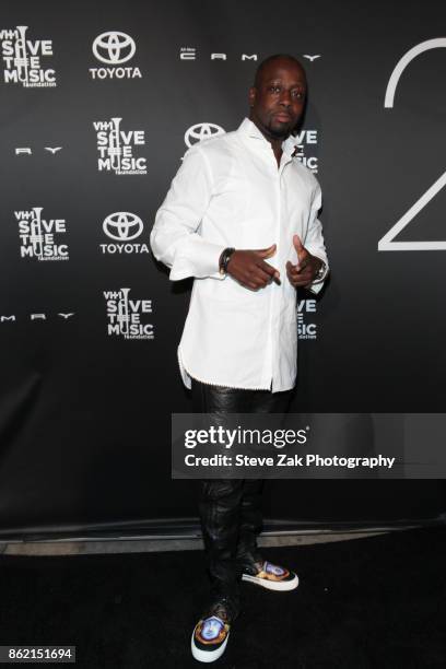 Wyclef Jean attends VH1 Save The Music 20th Anniversary Gala at SIR Stage37 on October 16, 2017 in New York City.