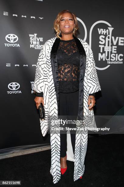 Queen Latifah attends VH1 Save The Music 20th Anniversary Gala at SIR Stage37 on October 16, 2017 in New York City.