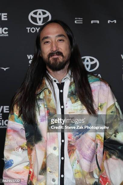 Steve Aoki attends VH1 Save The Music 20th Anniversary Gala at SIR Stage37 on October 16, 2017 in New York City.