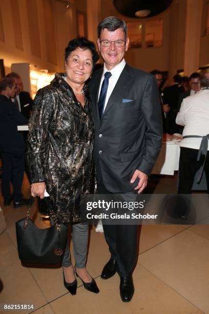 Star cook Harald Wohlfahrt and his wife Slavka Wohlfahrt during the 2oth "Busche Gala" at The Charles Hotel on October 16, 2017 in Munich, Germany.