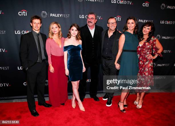 Will Estes, Vanessa Ray, Sami Gayle, Tom Selleck, Donnie Wahlberg, Bridget Moynahan and Marisa Ramirez attend PaleyFest NY 2017 - "Blue Bloods" at...