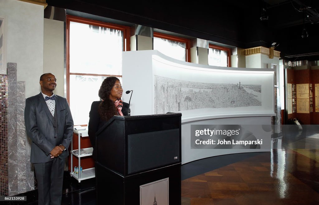 Empire State Building Unveils Commissioned Cityscape By Artist Stephen Wiltshire