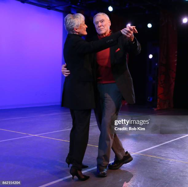 Glenn Close dances with Jacques d'Amboise at the National Dance Institute Special Benefit Performance at National Dance Institute Center for Learning...