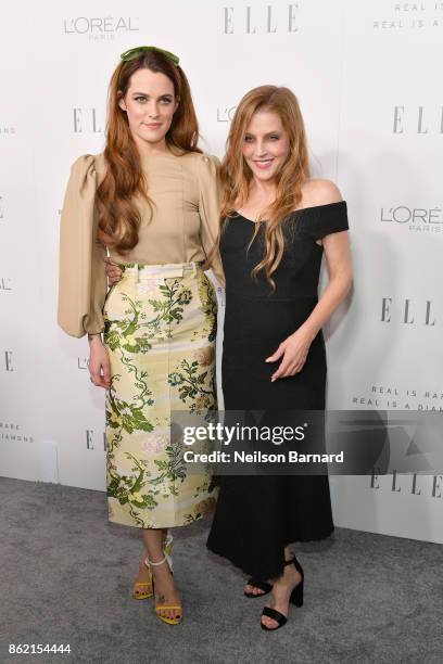 Riley Keough and Lisa Marie Presley attend ELLE's 24th Annual Women in Hollywood Celebration presented by L'Oreal Paris, Real Is Rare, Real Is A...