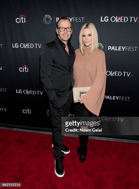 Donnie Wahlberg and Jenny McCarthy attend the "Blue Bloods" screening during PaleyFest NY 2017 at The Paley Center for Media on October 16, 2017 in...