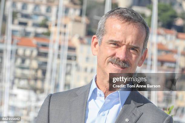 Canadian Astronaut Chris Hadfield attends Photocall for "Astronauts: Toughest Job In The Universe" as part of MIPCOM at the Palais des Festivals on...