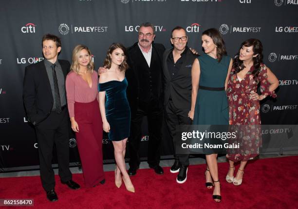 Will Estes, Vanessa Ray, Sami Gayle, Tom Selleck, Donnie Wahlberg, Bridget Moynahan and Marisa Ramirez attends the "Blue Bloods" screening during...