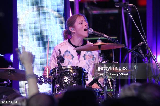 Elaine Bradley of Neon Trees performs onstage at the United Talent Agency party during the IEBA 2017 Conference on October 16, 2017 in Nashville,...