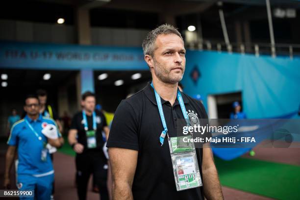Christian Wueck head coach of Germany prior the FIFA U-17 World Cup India 2017 Round of 16 match between Columbia and Germany at Jawaharlal Nehru...