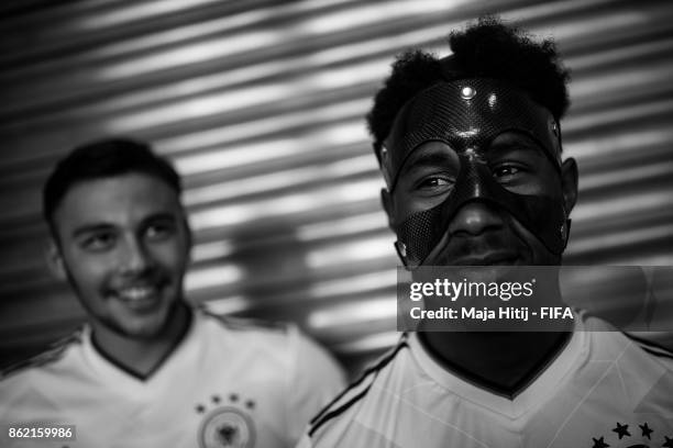 John Yeboah of Germany prior the FIFA U-17 World Cup India 2017 Round of 16 match between Columbia and Germany at Jawaharlal Nehru Stadium on October...