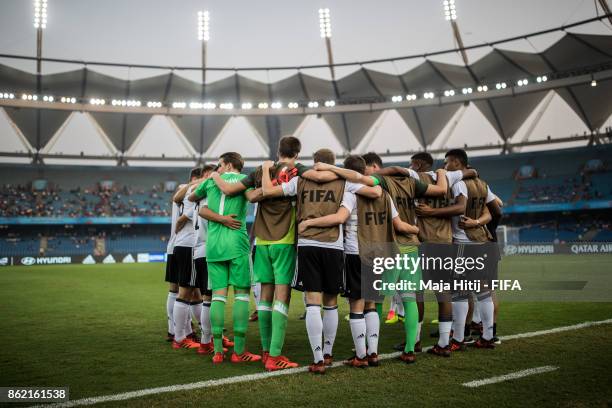 Team of Germany prior the FIFA U-17 World Cup India 2017 Round of 16 match between Columbia and Germany at Jawaharlal Nehru Stadium on October 16,...