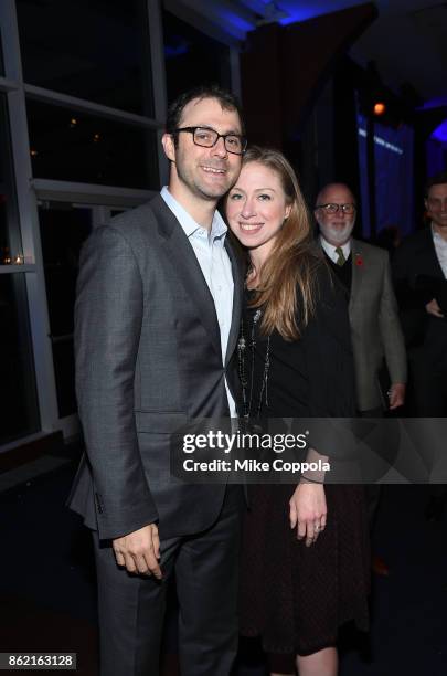 Vice chair of The Clinton Foundation Chelsea Clinton and Marc Mezvinsky attend the Headstrong Gala 2017 at Pier 60, Chelsea Piers on October 16, 2017...