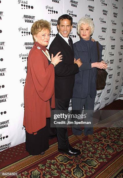 Rue McClanahan, GLAAD Entertainment Media Director Scott Seomin & Bea Arthur