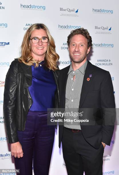 Networks CEO Nancy Dubuc and Event co-chair, Marine veteran, Founder of Headstrong Zach Iscol attend the Headstrong Gala 2017 at Pier 60, Chelsea...
