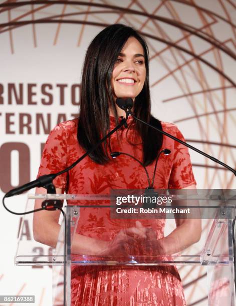 Katie Lee, cookbook author and television host, emcees the Ernesto Illy International Coffee Award gala at the New York Public Library on October 16,...