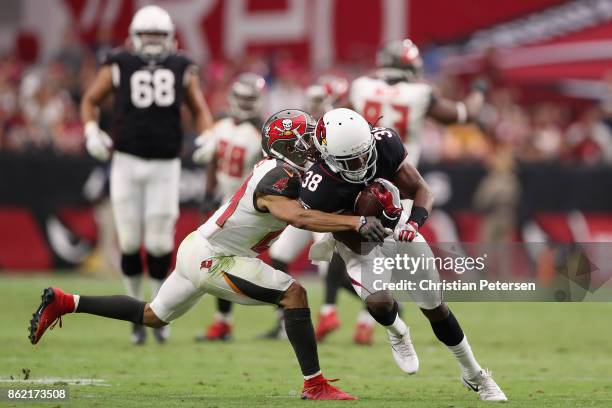 Running back Andre Ellington of the Arizona Cardinals rushes the football during the NFL game against the Tampa Bay Buccaneers at the University of...