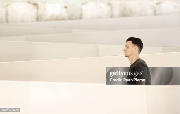 Australian Cricketer Peter Handscomb poses during a portrait session at Carriageworks on October 17, 2017 in Sydney, Australia.