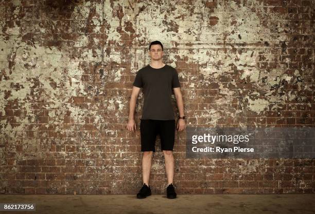 Australian Cricketer Peter Handscomb poses during a portrait session at Carriageworks on October 17, 2017 in Sydney, Australia.