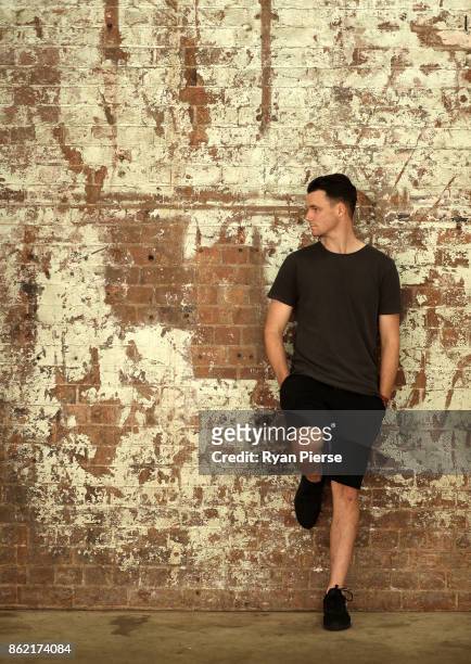 Australian Cricketer Peter Handscomb poses during a portrait session at Carriageworks on October 17, 2017 in Sydney, Australia.