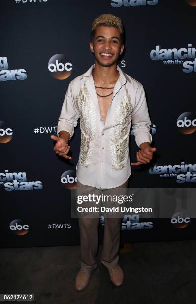 Singer Jordan Fisher poses at "Dancing with the Stars" season 25 at CBS Televison City on October 16, 2017 in Los Angeles, California.