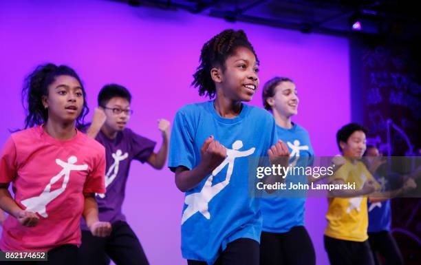 Children from NDI perform during the National Dance Institute Benefit Performance at National Dance Institute Center for Learning & the Arts on...