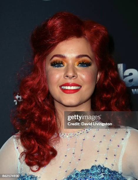 Actress Sasha Pieterse poses at "Dancing with the Stars" season 25 at CBS Televison City on October 16, 2017 in Los Angeles, California.