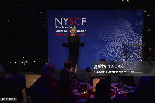 Dorothy Lichtenstein speaks onstage during the NYSCF Gala & Science Fair at Jazz at Lincoln Center on October 16, 2017 in New York City.