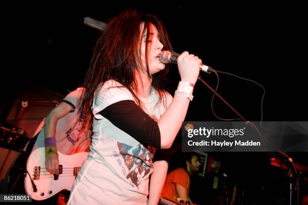 Maykay of Fight Like Apes performs on stage at The Dublin Castle at The Camden Crawl on April 25, 2009 in London, England.