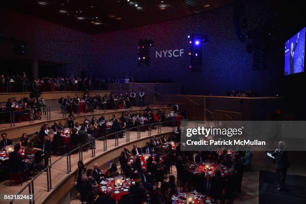 View of the audience during the NYSCF Gala & Science Fair at Jazz at Lincoln Center on October 16, 2017 in New York City.