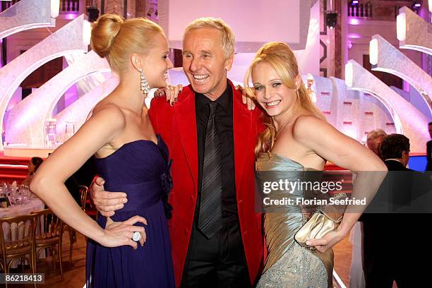 Host Mirjam Weichselbraun and Klaus Eberhartinger and Melanie Binder attend the '20th Romy Award' at the Hofburg on April 25, 2009 in Vienna, Austria.