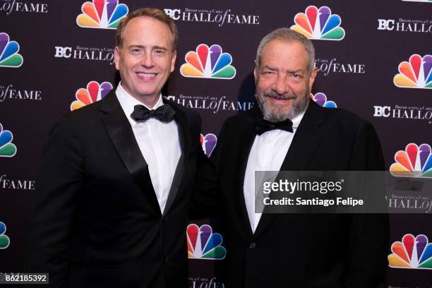 Bob Greenblatt and Dick Wolf attend the 2017 Broadcasting & Cable Hall Of Fame 27th Anniversary Gala at Grand Hyatt New York on October 16, 2017 in...
