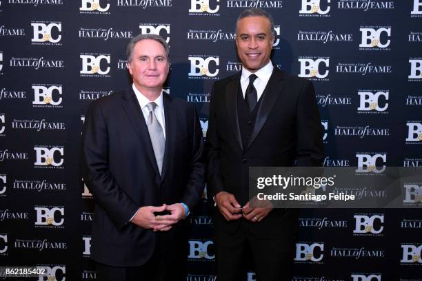 Peter Dunn and Maurice Dubois attend the 2017 Broadcasting & Cable Hall Of Fame 27th Anniversary Gala at Grand Hyatt New York on October 16, 2017 in...
