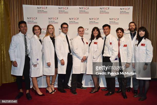 Scientists attend the NYSCF Gala & Science Fair at Jazz at Lincoln Center on October 16, 2017 in New York City.