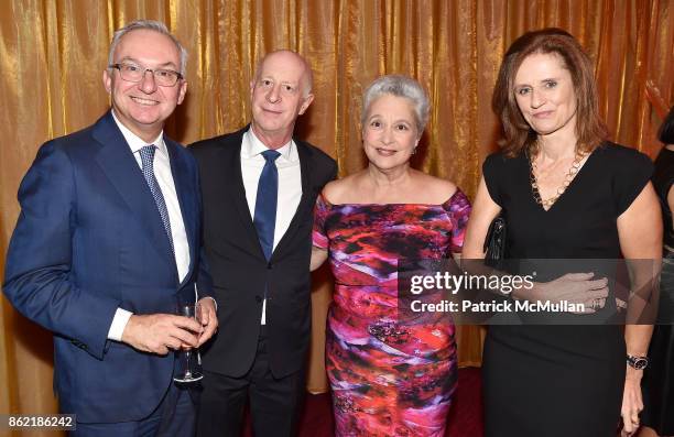 Jose Baselga, Paul Goldberger, Susan L. Solomon and Silvia Baselga during the NYSCF Gala & Science Fair at Jazz at Lincoln Center on October 16, 2017...