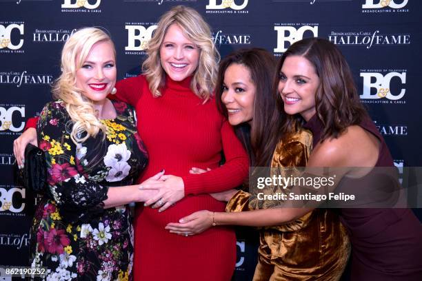 Meghan McCain, Sara Haines, Sunny Hostin and Michelle Collins attend the 2017 Broadcasting & Cable Hall Of Fame 27th Anniversary Gala at Grand Hyatt...