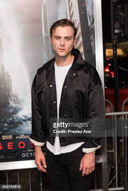 Sterling Beaumon attends Premiere Of Warner Bros. Pictures' "Geostorm" - Arrivals at TCL Chinese Theatre on October 16, 2017 in Hollywood, California.
