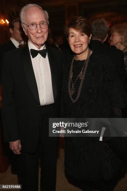Roger Berlind and Brooke Berlind attend World Monuments Fund 2017 Hadrian Gala honoring Frank Stella and Deborah Lehr on October 16, 2017 in New York...