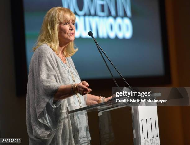 Diane Ladd speaks onstage at ELLE's 24th Annual Women in Hollywood Celebration presented by L'Oreal Paris, Real Is Rare, Real Is A Diamond and CALVIN...