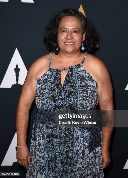 Actress Ingrid Oliu arrives at The Academy Presents "Real Women Have Curves" at the Academy of Motion Picture Arts and Sciences on October 16, 2017...