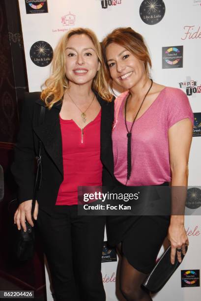 Presenter Shirley Bousquet and actress Jeanne Savary attend the 'Souffle de Violette' Auction Party As part of 'Octobre Rose' Hosted by Ereel at...