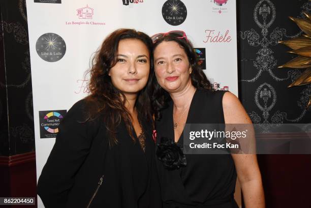 Anais Baydemir and Esther Meyniel attend the 'Souffle de Violette' Auction Party As part of 'Octobre Rose' Hosted by Ereel at Fidele Club on October...