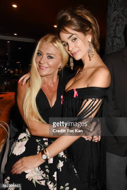 Designer Julia Battaia and actress Elisa Bachir BeyÊ attend the 'Souffle de Violette' Auction Party As part of 'Octobre Rose' Hosted by Ereel at...