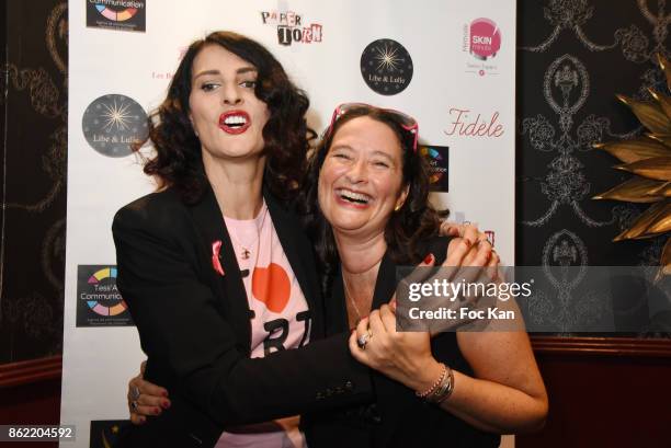 Sylvie Ortega Munos and Esther Meyniel attend the 'Souffle de Violette' Auction Party As part of 'Octobre Rose' Hosted by Ereel at Fidele Club on...
