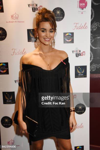 Actress Elisa Bachir Bey attends the 'Souffle de Violette' Auction Party As part of 'Octobre Rose' Hosted by Ereel at Fidele Club on October 16, 2017...