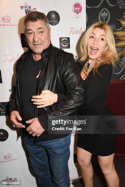 Actor/director Jean Marie Bigard and his wife actress Lola Marois attend the 'Souffle de Violette' Auction Party As part of 'Octobre Rose' Hosted by...