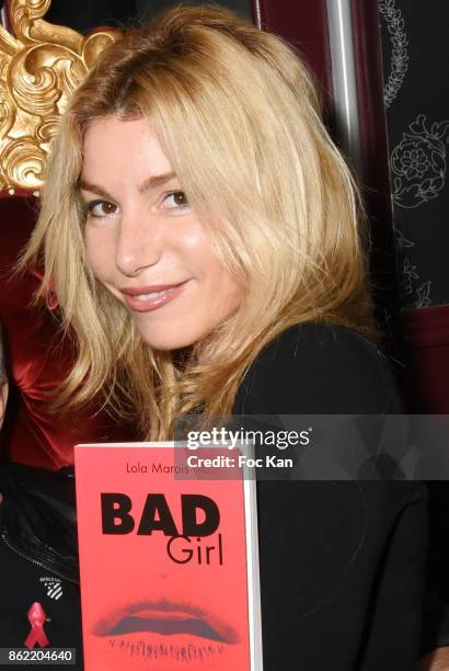 Actress Lola Marois attends the 'Souffle de Violette' Auction Party As part of 'Octobre Rose' Hosted by Ereel at Fidele Club on October 16, 2017 in...
