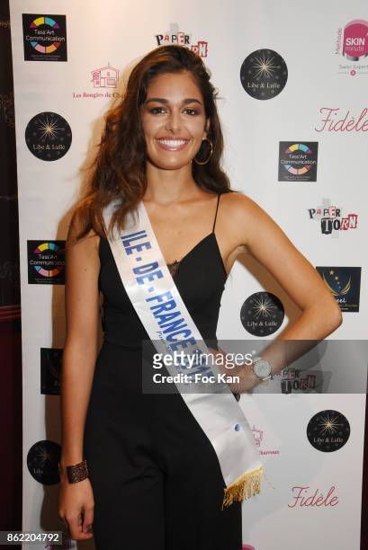 Lison Di Martino Miss ile de France 2017 attends the 'Souffle de Violette' Auction Party As part of 'Octobre Rose' Hosted by Ereel at Fidele Club on...