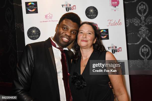 Jean Barthelemy Bokassa and Esther Meyniel attend the 'Souffle de Violette' Auction Party As part of 'Octobre Rose' Hosted by Ereel at Fidele Club on...